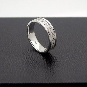 Braided Silver Ring, Real Sterling Silver Stamped 925 Band, Modern Unisex Ring